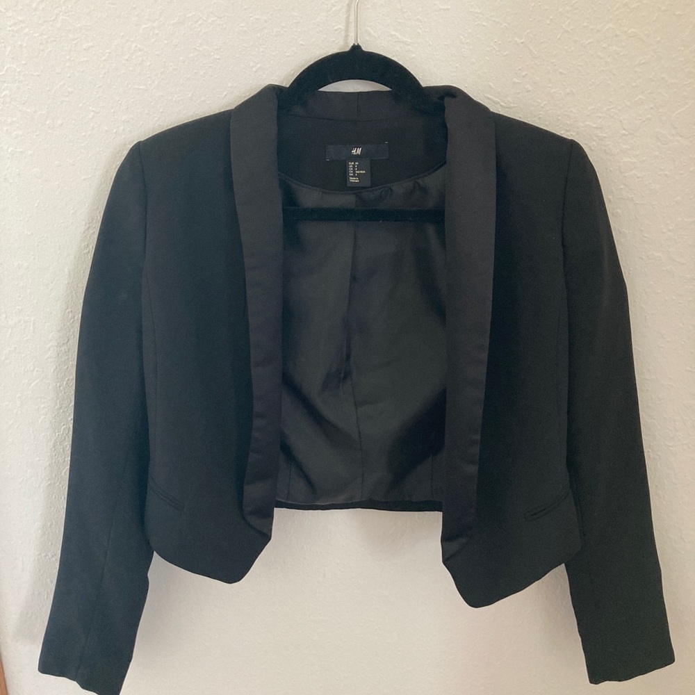 H&M black suit jacket